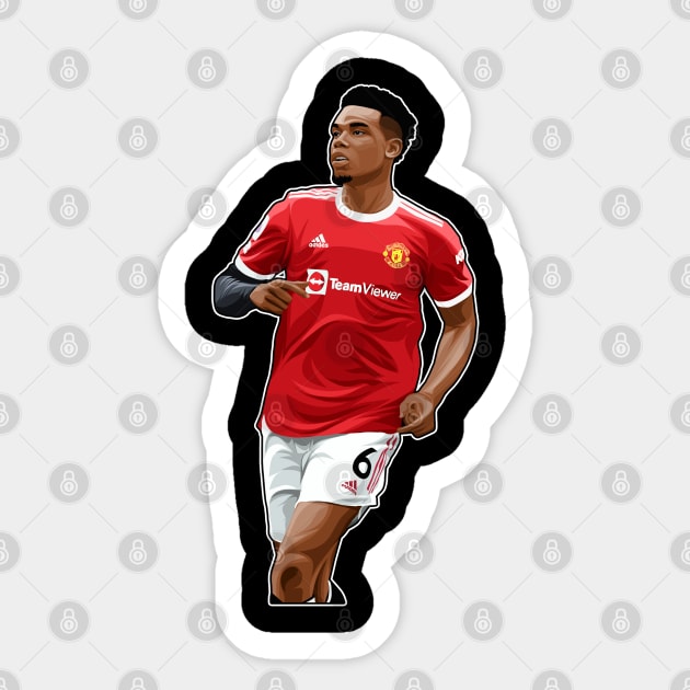 Paul Pogba #6 In Action Sticker by RunAndGow